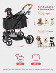 SUNTHX dog-stroller-carrier-mode demonstrates forward or backward pet viewing.