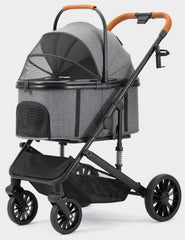 SUNTHX dog stroller carrycot offers roomy space for small to medium pets during walks.