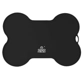 Super Design dog food mat full view shows large surface for mess-free mealtime setups.