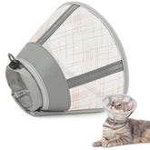 Supet Cat Cone Collar Soft closeup shows gentle fabric for comfortable recovery.