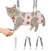 Supet Cat Grooming Hammock close-up nail trim scene promotes a calm, quiet session