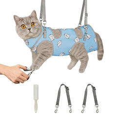 Supet cat grooming hammock nail wrap helps calm cats during trimming with a snug design.