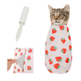 Supet cat grooming wrap calming-swaddle aids a peaceful grooming session.