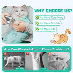 Supet cat wrap medicine-time image: silent, stress-free medication administration.