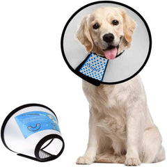 Supet dog cone collar adjustable demonstrates a secure fit for healing and comfort.
