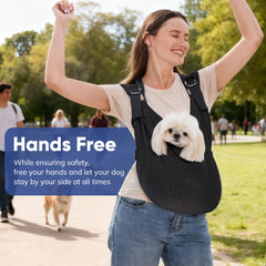 Supet front carrier secure buckle ensures secure connection with your dog's collar.