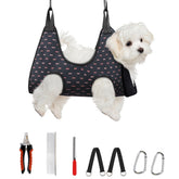 Supet dog grooming hammock nail-trim setup for comfortable at-home grooming.
