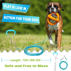 Supet dog tie out stainless steel stake provides strong ground anchoring