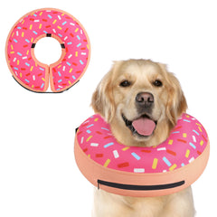 Supet inflatable donut collar for surgery provides soft protection during recovery