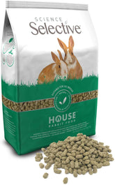Supreme Petfoods Science Selective House Rabbit Food in brown natural formula supports foraging and vitality.