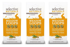 Supreme Petfoods Meadow Loops pack view, a healthy treat for rabbits and guinea pigs.