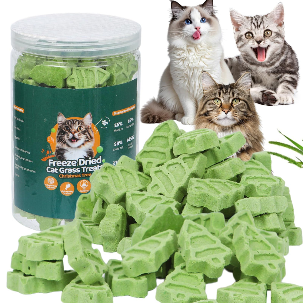 SuPruida cat grass packaging highlights crisp freeze-dried treats as rewarding indoor-cat snacks.