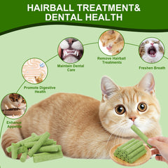 SuPruida cat grass sticks opening pack shows fresh, ready-to-serve treats