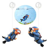 SUPTEC cute little diver 2-pack in aquarium adds playful decor and observation points