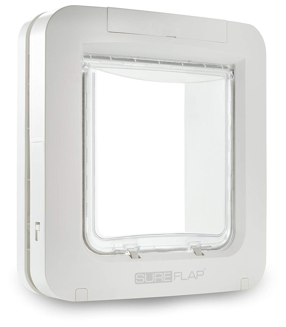SureFlap Microchip Pet Door white front view with selective entry for microchipped pets