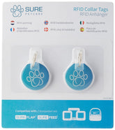 SureFlap RFID collar tags pack cover, two-tag set for easy replacement and home-pet access control.