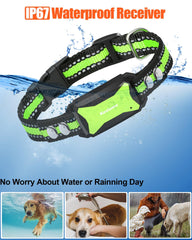 SurMountor dog shock collar waterproof receiver on neck during splash and swim training