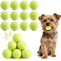 Susu & Wuwu 12-pack squeaky balls for small dogs—durable chew and fetch play.