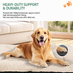 SUVAMJAM Washable Dog Crate Bed Mat cream 1200g fill demonstrates durable support for active dogs.