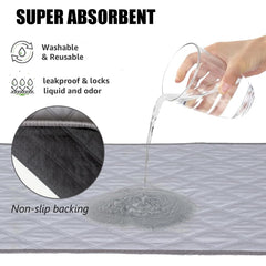 Suwuyue four-layer leakproof safety system visible in tray and grass.