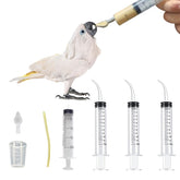 Suxgumoe baby bird feeding syringe 12ml showing precise portion control for small pets