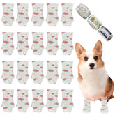 Suxgumoe disposable dog boots pink large pack for easy outdoor paw protection.