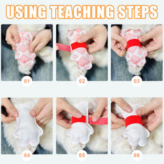 Suxgumoe soft non-woven material dog boots are breathable and light.