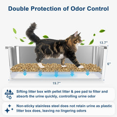Suzzipaws-odor-control-absorbent-pee-pad aids odor containment and cleaner floors