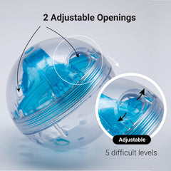 SVD.PET dog treat ball blue open design facilitates cleaning.