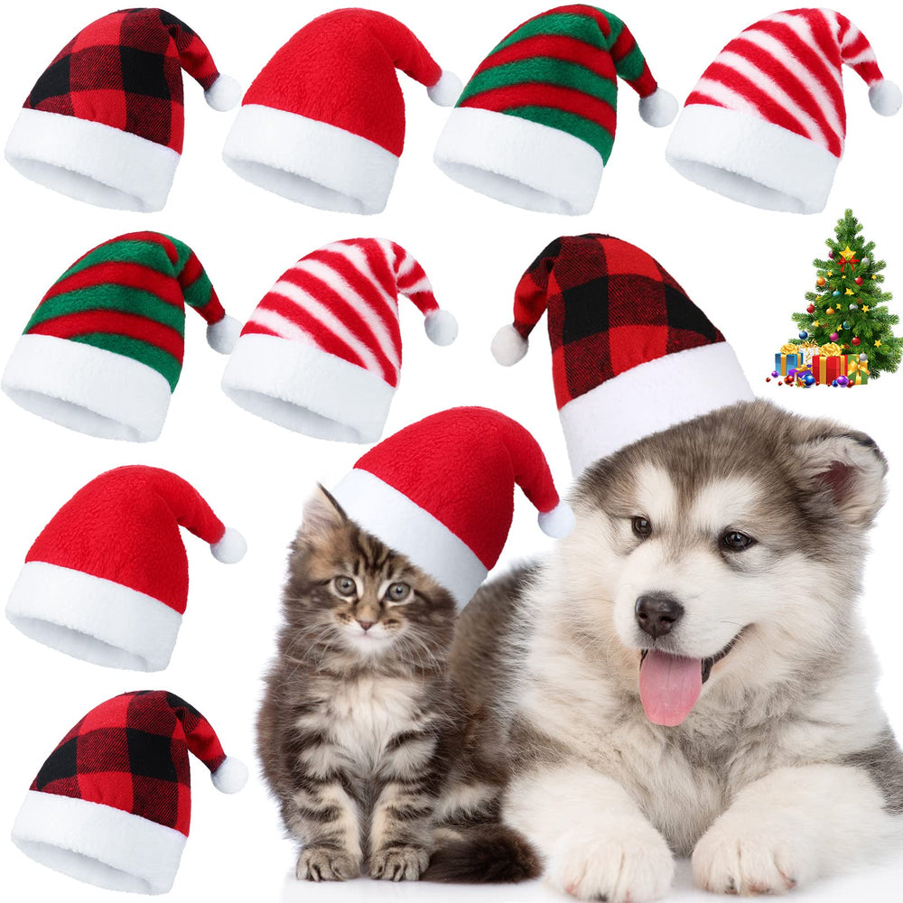 Svee 8-piece Christmas hats set for pets in festive varieties for photos