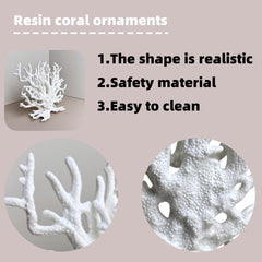 SwandTanpand white miniature cave ornament offers hiding spots for shy fish.