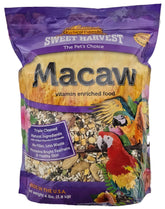 Sweet Harvest Macaw Bird Food seed mix bag supports balanced daily nutrition for macaws.