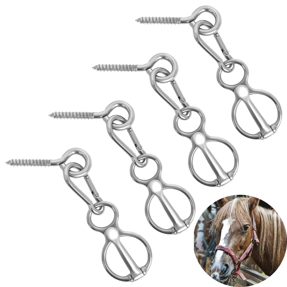 Swess horse tie ring 4-set pack for stable mounting and training.