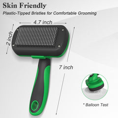 Swihauk pet grooming session image shows ergonomic handling for easy brushing.