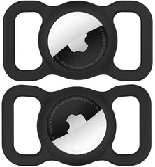 Swincho AirTag dog collar holder 2-pack front view shows secure collar attachment
