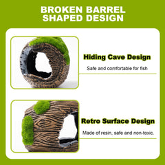 Swirge betta decor showcases worn barrel texture for natural aquarium aesthetics.
