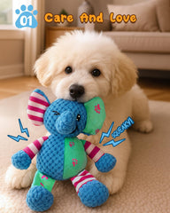 Swooflia Elephant Crinkle Dog Toy soft texture demonstrates gentle chewing and safe play