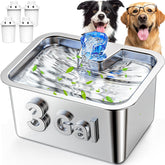 SwSun 3-gallon dog water fountain front view highlights large capacity for big pets