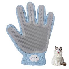 Swwrtbywer pet hair removal glove used on sofa surface to capture lint and pet hair