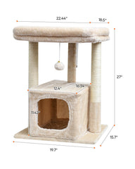 SYANDLVY 27 cat tree sisal-posts providing satisfying nail care and furniture protection