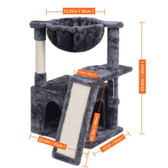 SYANDLVY cozy condo in smoky-grey offers a warm resting nook for cats.