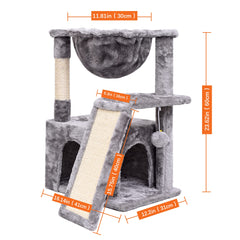 SYANDLVY cat tree cradle cave provides a warm hideaway for napping and privacy
