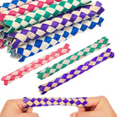 Syhood bamboo finger traps mixed colors 12pc set for family fun and brain games