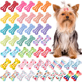 Syhood bone-shaped pet hair clip collection in multicolor for cute daily styling