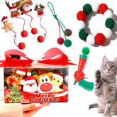 Symhobby Christmas cat toys set stimulates indoor play and curiosity.