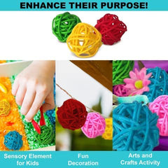 Synra rattan balls activity foraging play to entertain parrots during enclosure time.