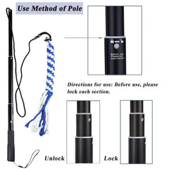 SYOOY Flirt Pole nylon rope tail displayed for chase and fetch thrills.