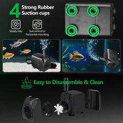 SYSENCIAGA pump in pond fountain illustrates lift and versatile placement