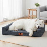 Sytopia indestructible dog bed close-up showing memory foam support for joints