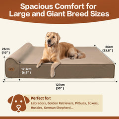 Sytopia XXL seven inch thick foam core emphasizes premium comfort and joint relief for large breeds.